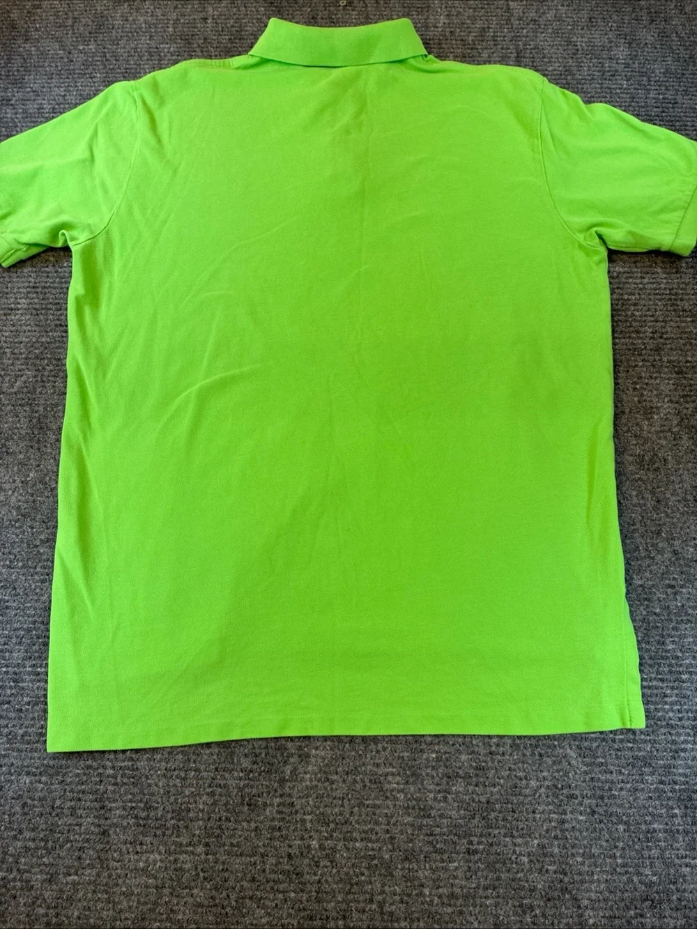 Vintage Polo Ralph Lauren Shirt XL Men's Short Sleeve Neon Green Orange Pony